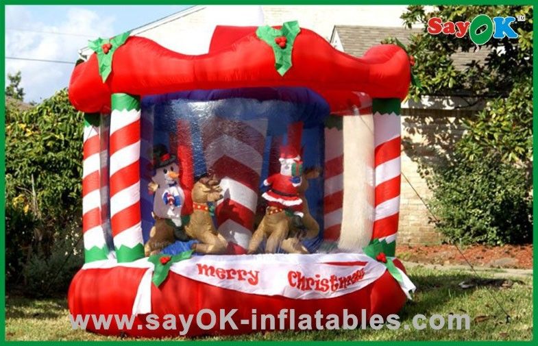 Inflatable Christmas Decoration House Bouncer , Custom Inflatables Product