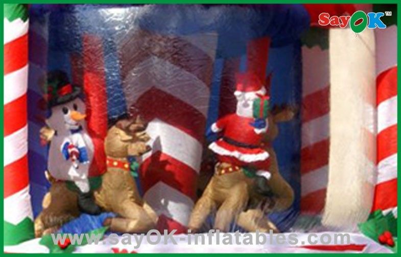 Inflatable Christmas Decoration House Bouncer , Custom Inflatables Product