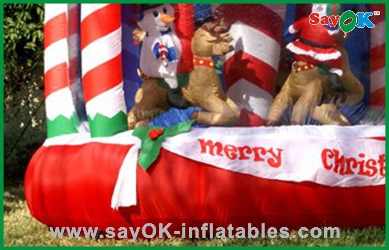 Inflatable Christmas Decoration House Bouncer , Custom Inflatables Product