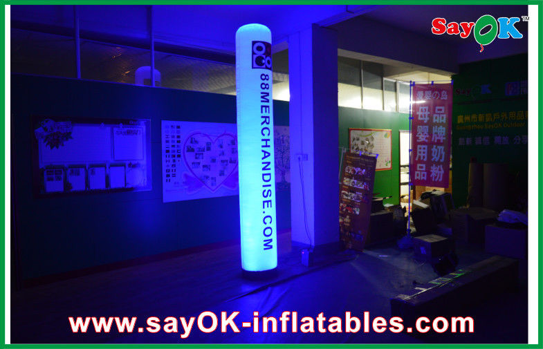 Straight Pillar Inflatable Lighting Decoration H1 - 3m Nylon Cloth With Logo