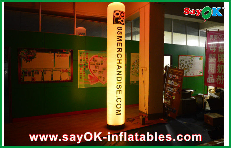 Straight Pillar Inflatable Lighting Decoration H1 - 3m Nylon Cloth With Logo