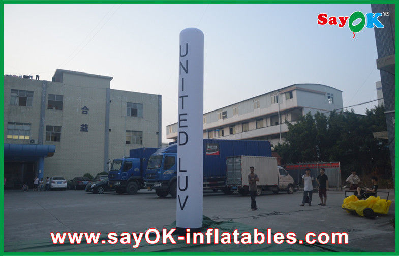 2m Oxford Cloth Inflatable Lighting Decoration Pillar With Logo