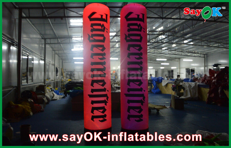 Advertising Inflatable Lighting Pillars / Columns Balloon With Logo Printing