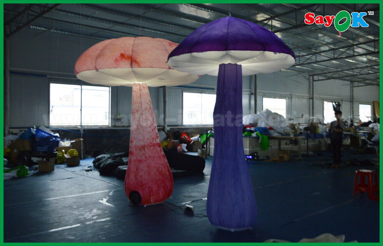 Giant Lighting Inflatable Shaped Blow Up Mushroom For Events Decorations