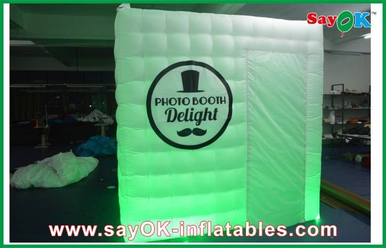 Advertising Booth Displays Cube Portable Mobile Inflatable Photo Booth LED With Logo Printing ROHS