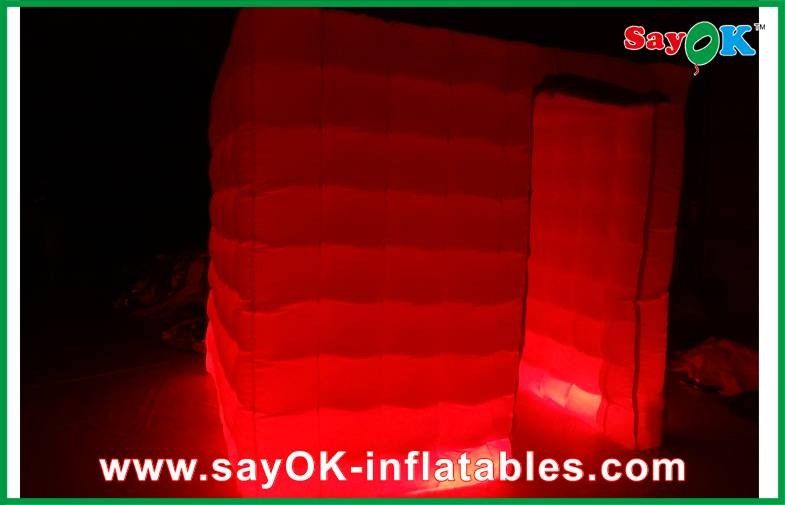 Inflatable Photo Studio Inflatable Cube Photo Booth , Inflatable Mobile Led Light Photo Booth Kiosk