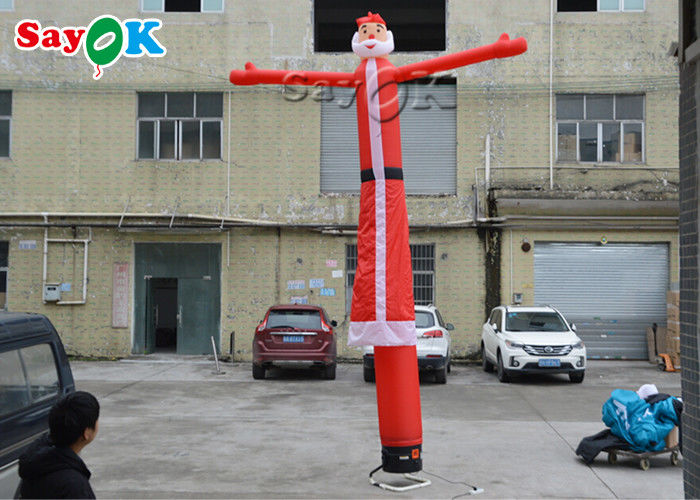 Inflatable Wacky Waving Tube Man One Leg Red 5m Inflatable Christmas Santa Air Dancer