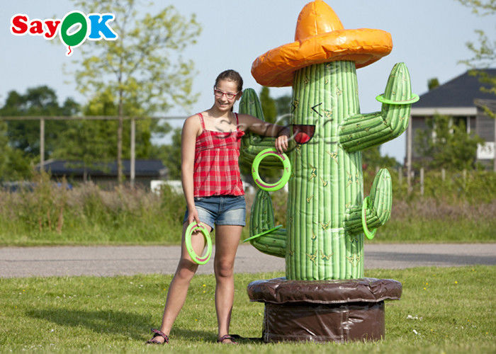 Inflatable Outdoor Games PVC Tarpaulin Inflatable Cactus Ring Toss Puncture Proof