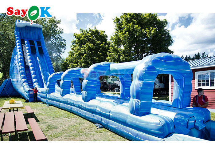 100ft Long Inflatable Water Slide Park Large Commercial Inflatable Water Slide With Pool