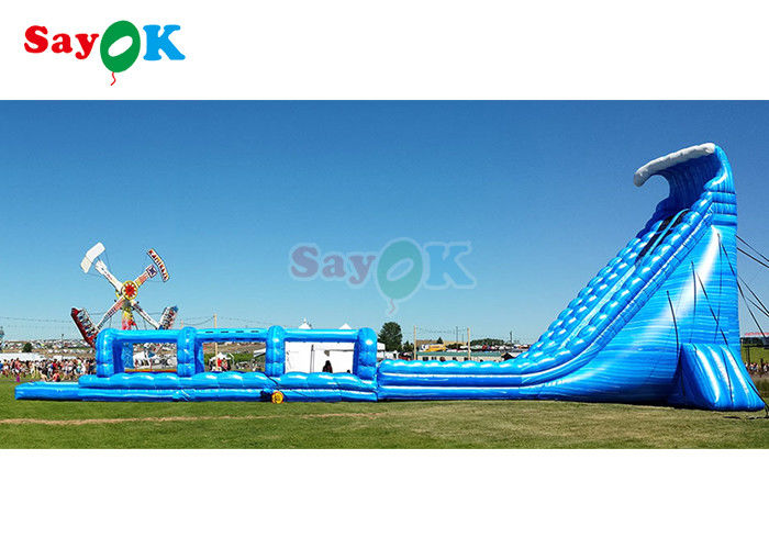 100ft Long Inflatable Water Slide Park Large Commercial Inflatable Water Slide With Pool