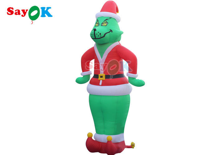Inflatable Yard Decorations OEM Inflatable Cartoon Characters Blow Up Grinch Oxford Film Model