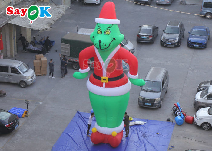 Inflatable Yard Decorations OEM Inflatable Cartoon Characters Blow Up Grinch Oxford Film Model