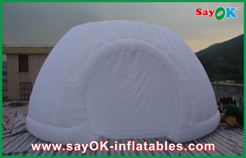 Strong Oxford Cloth Dome Inflatable Tent , Commercial Inflatable Roundness Tent Party Tent With LED Light