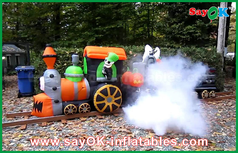 6m OXFord Cloth Inflatable Holiday Decorations Halloween Train For Fun ROHS
