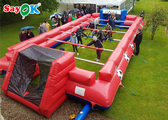 Суда Foosball игр спорт игр футбола поле игры настольного футбола раздувного крытого раздувного человеческого красное раздувное