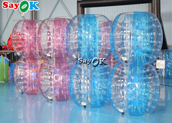 Надувные карнавальные игры для взрослых TPU PVC Body Zorb Bumper Ball Set Прозрачный синий розовый надувной пузырь Футбол