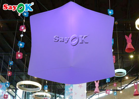 1 метр LED висящий надувный кубический шарик с 16 цветами